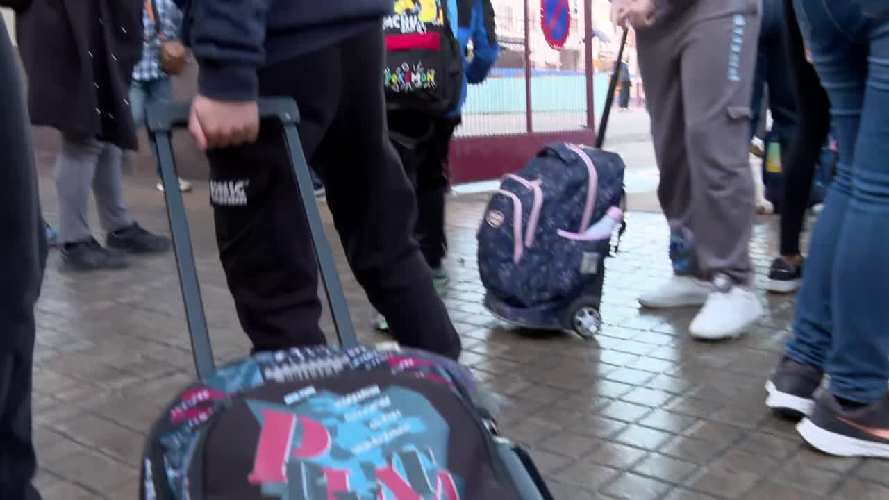 School Children Walking to School