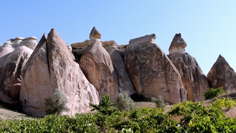 rock formations in ask vadisi or love valley, cappadocia, turkey
