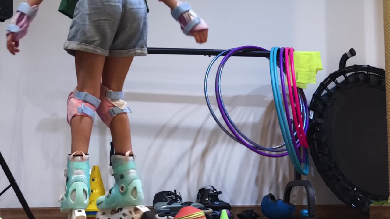 patinaje sobre ruedas y entrenamiento para niñas