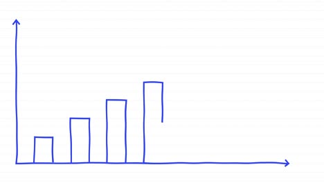 hand drawn graph infographics chart blue