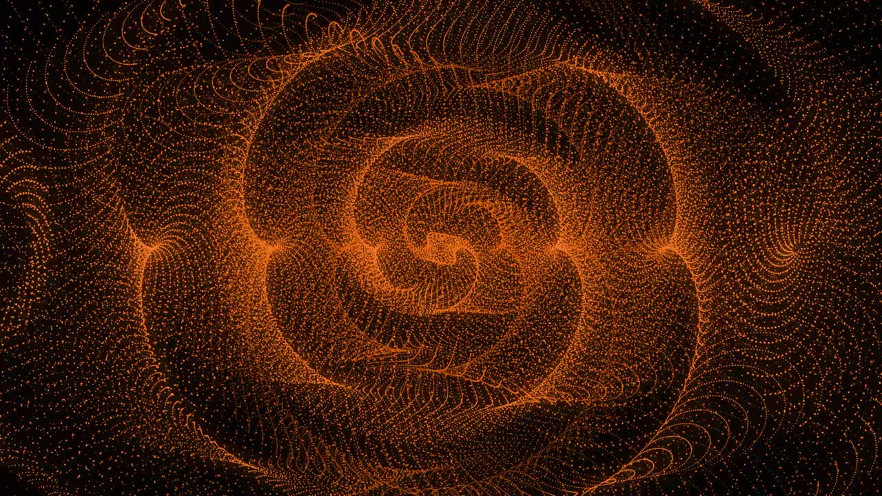 patrón de forma de punto de color naranja animación gráficos de movimiento