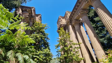 palace of fine arts, landmark of san francisco, california usa on sunny day