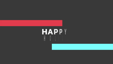 Happy-Holidays-text-with-red-and-blue-lines-on-fashion-black-gradient