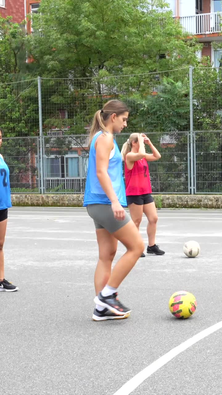 Athletic woman exercising outdoors