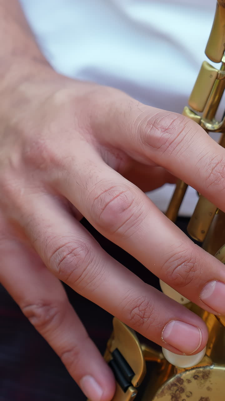 색소폰을 연주하는 사람