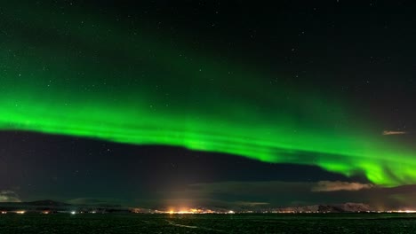 aurora borealis high activity timelapse 4k video on clear sky winter night in iceland