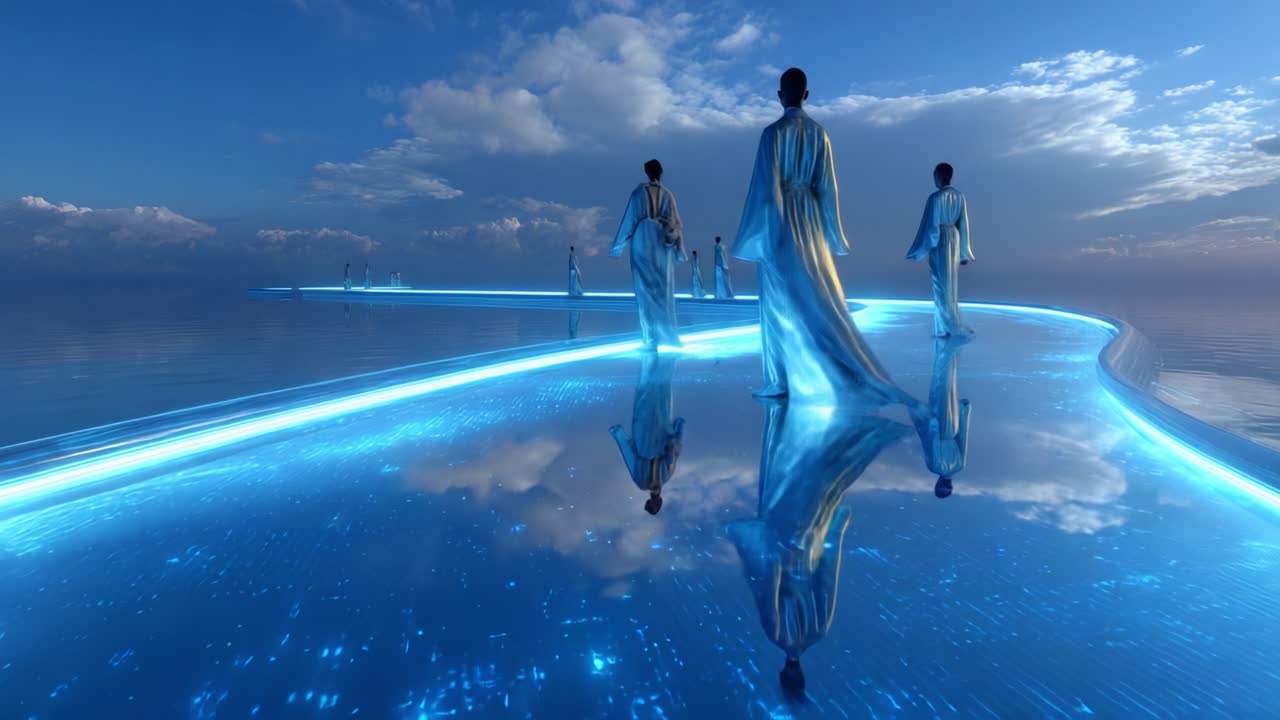 Futuristic Pathway over Water