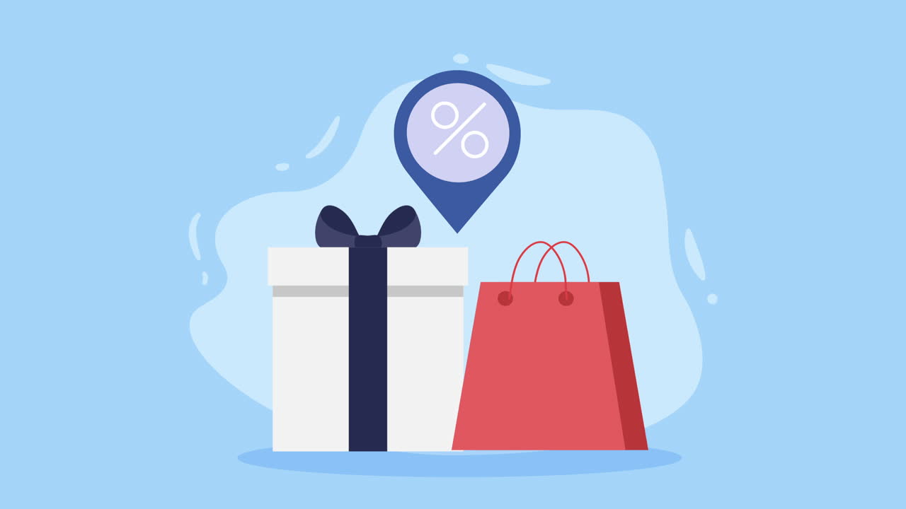 선물, 쇼핑 가방 및 할인 프로모션