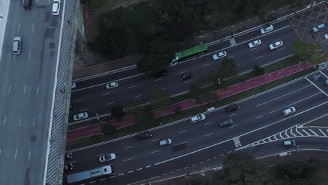 aerial sao paulo sumaré avenue zenital view, brazil