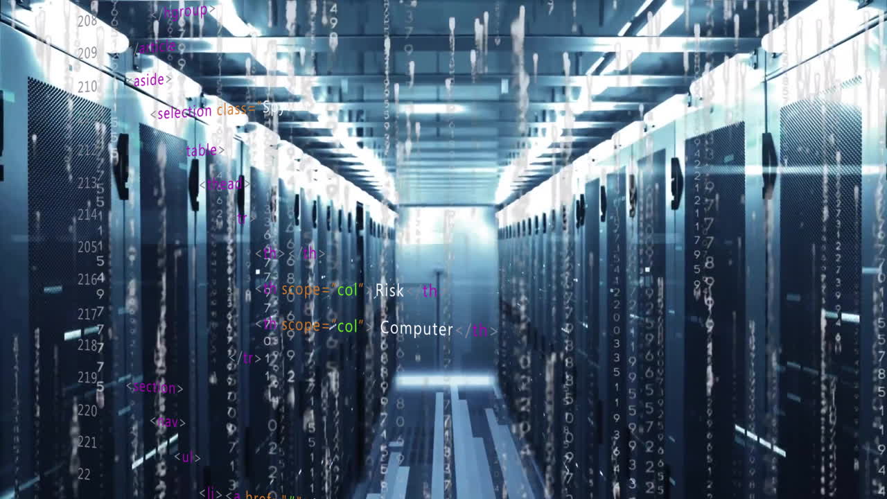 Animation of digital data processing over computer servers