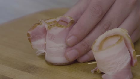 bacon wrapped food preparation