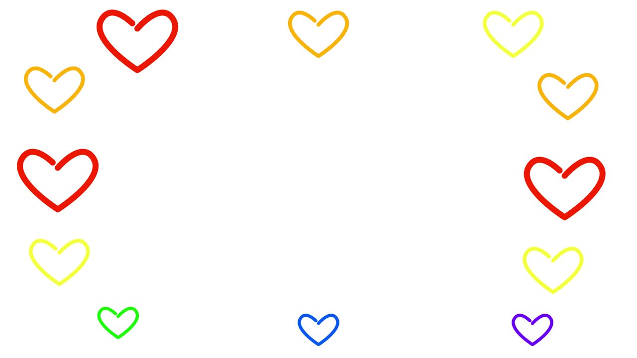 선색 심장의 간단한 애니메이션