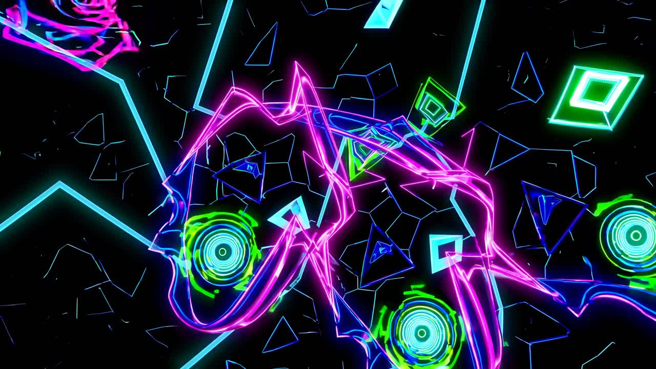 imágenes abstractas geométricas de neón