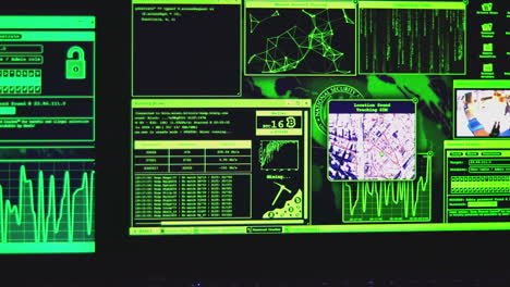 PAN Running Unethical Workload on NSA's Computer. Hack Computer Concept.