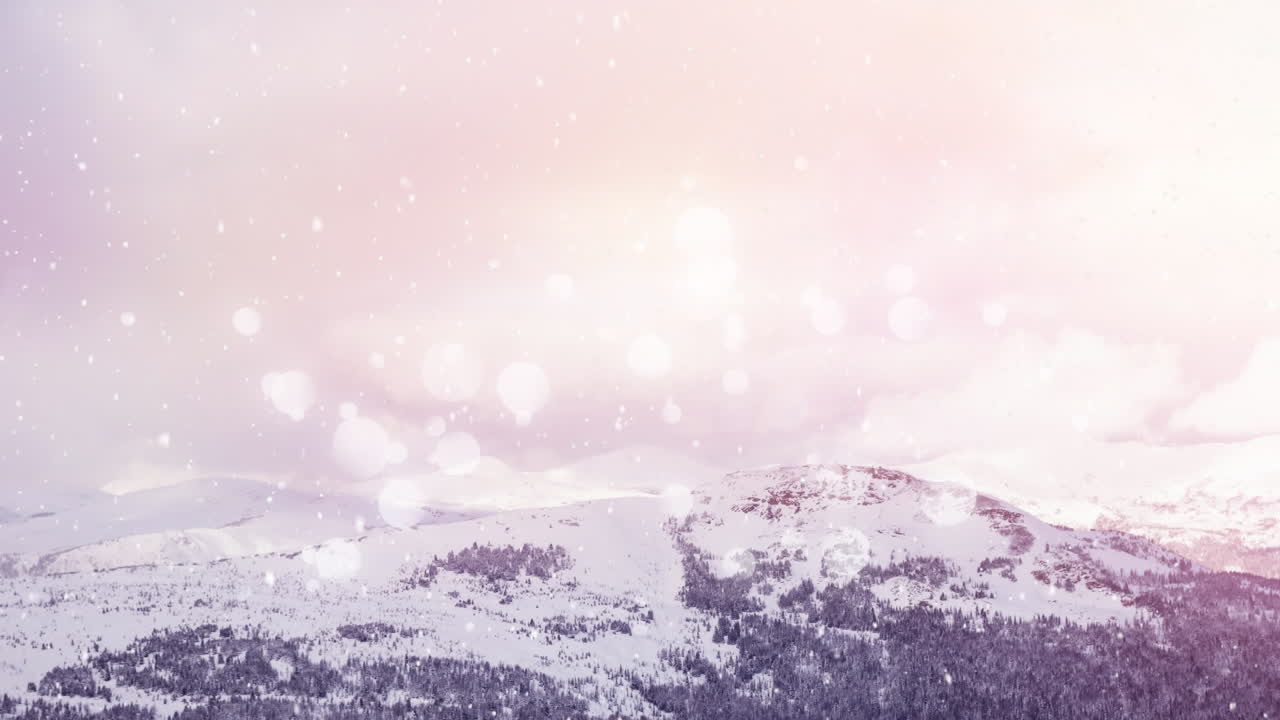 시골 에 눈 이 내리고 있다