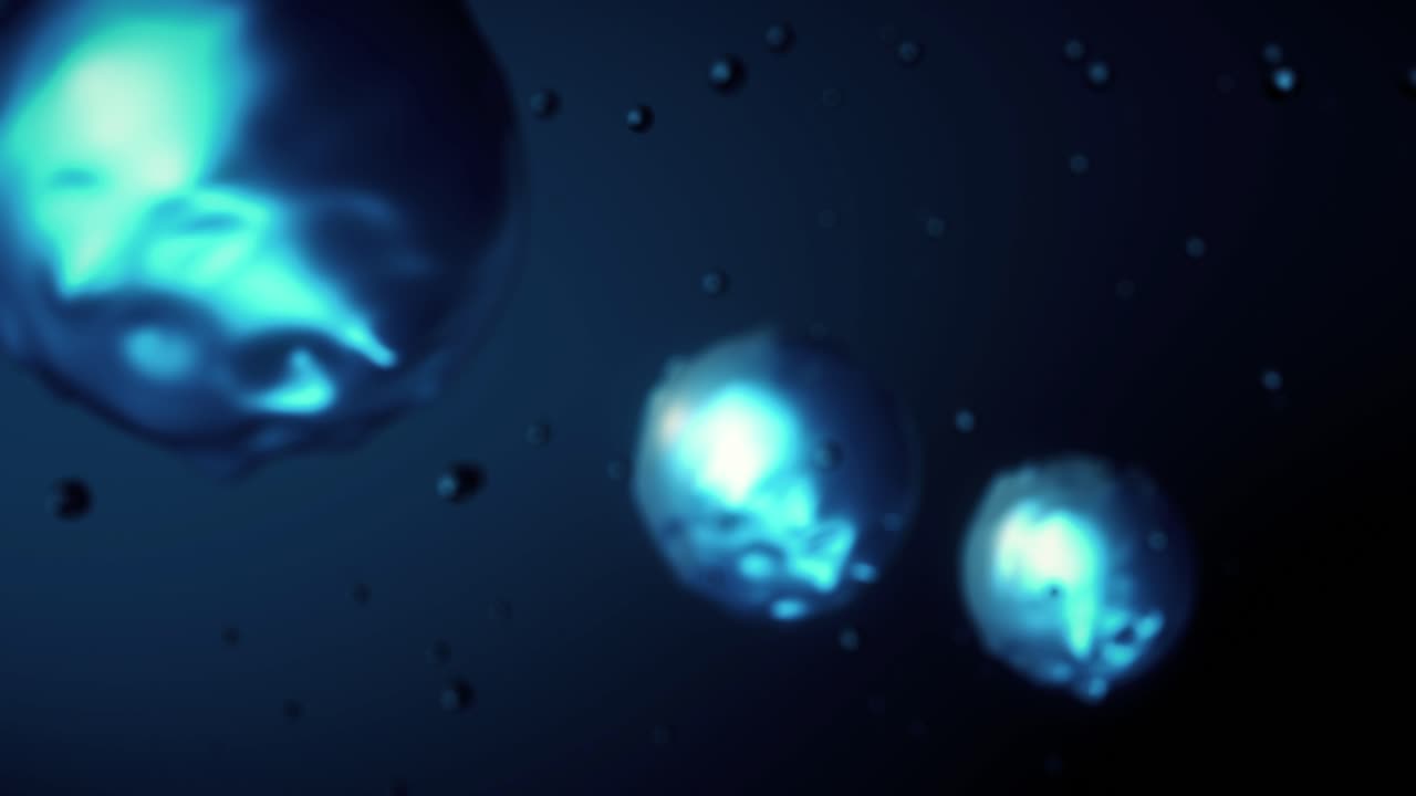 Abstract Spiky Blue Forms