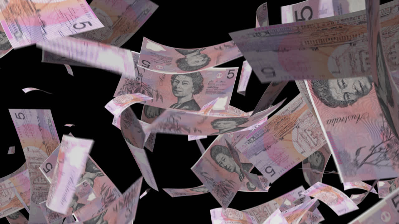 오스트레일리아의 돈이 떨어집니다.