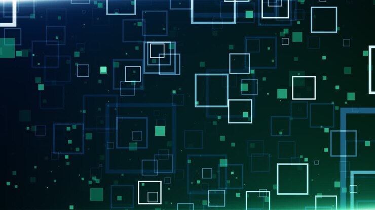 Particles blue green event game trailer titles cinematic concert stage background loop