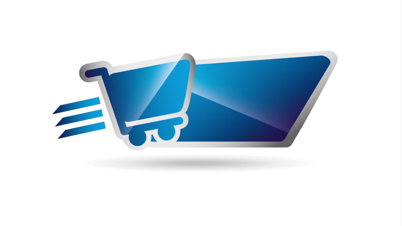 logotipo del carrito de compras rápido