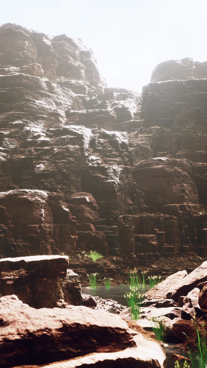 A stunning view of a desert canyon