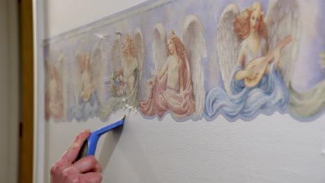 interior project work, wall surface change, room decoration, close-up