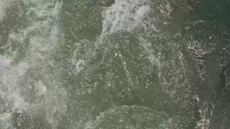 Top-Down-View-of-Rushing-Water-in-Raging-River