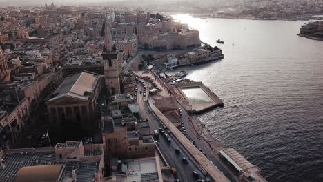 MALTA-CATHEDRAL-DRONE-VIDEO-PAN-BACKWARDS