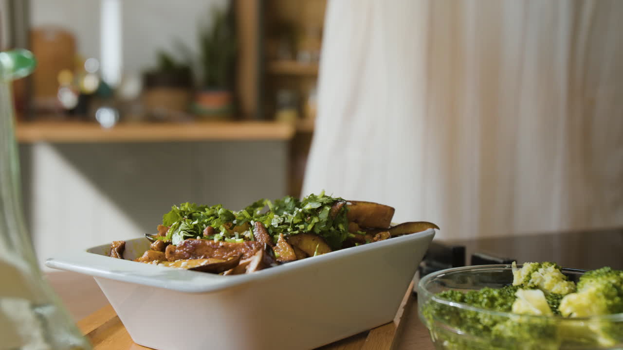 Delicious Vegan Potato and Broccoli Meal