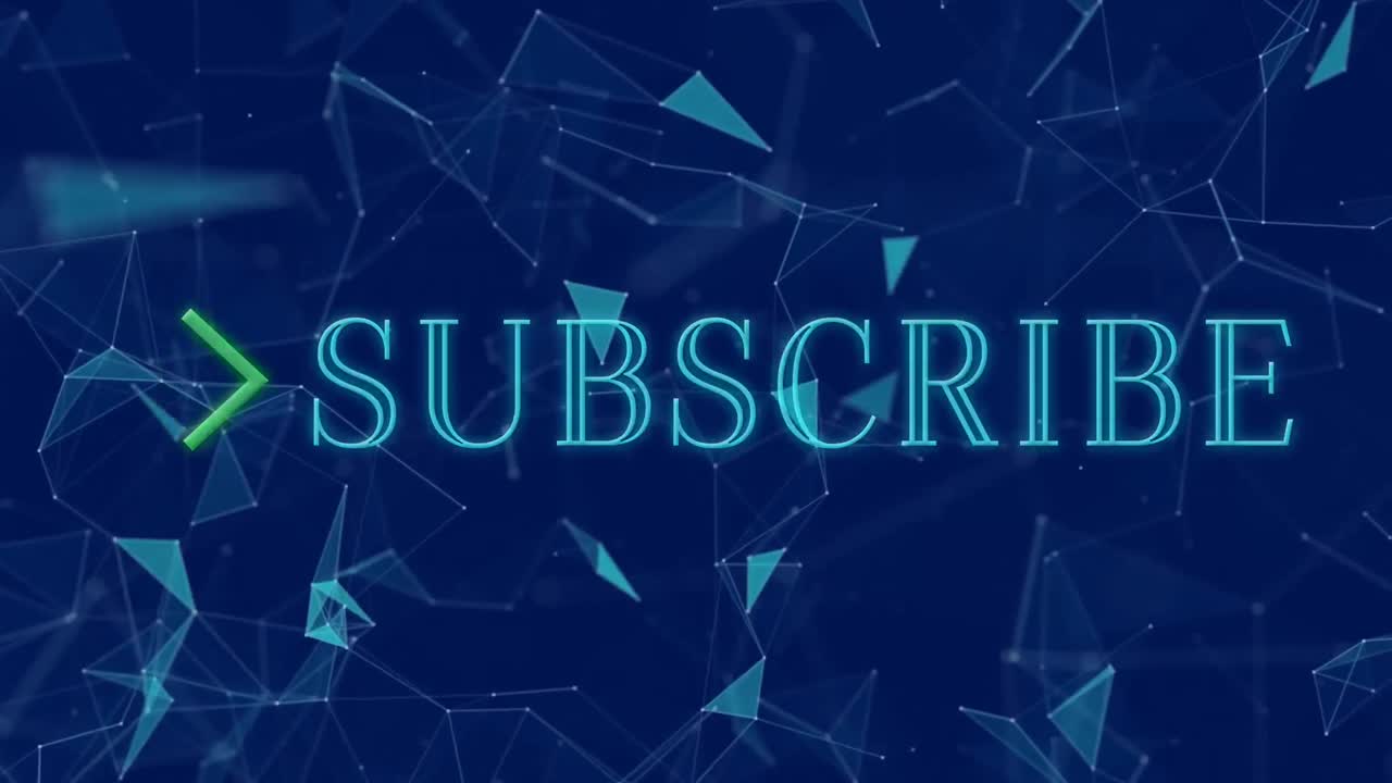 animación del texto de suscripción que parpadea sobre las conexiones