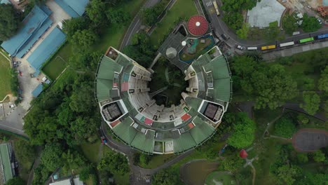 hora del día ciudad de singapur centro del banco edificio de apartamentos panorama aéreo 4k