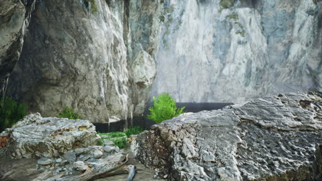 Océano-Atlántico-Y-Las-Rocas-De-Granito-En-La-Costa