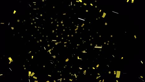 animación de confeti sobre un fondo negro