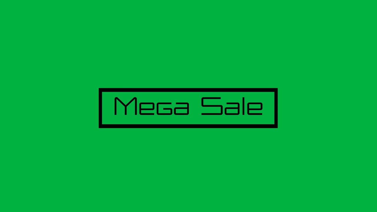 Animation of digital sale text on white background