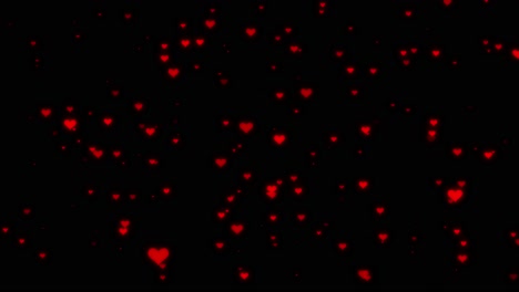 Valentines and wedding day blinking background animation 4k heart romantic abstract glow particles