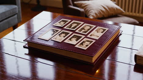 vintage photo album of children
