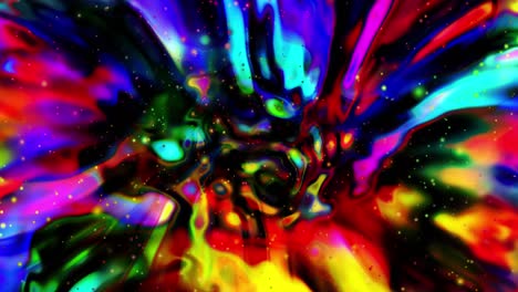animación abstractamente colorida fondo líquido multicolor hermosa película de pintura digital, película de fondo abstracta