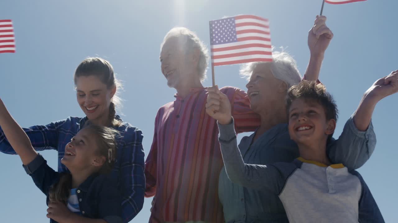 Family enjoying free time on the beach together