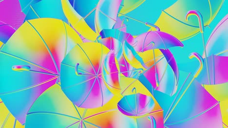 creative minimal 3d art. stylish 3d art in abstract space.trendy colors mixed. perfect background for music. 4k seamless loop video.