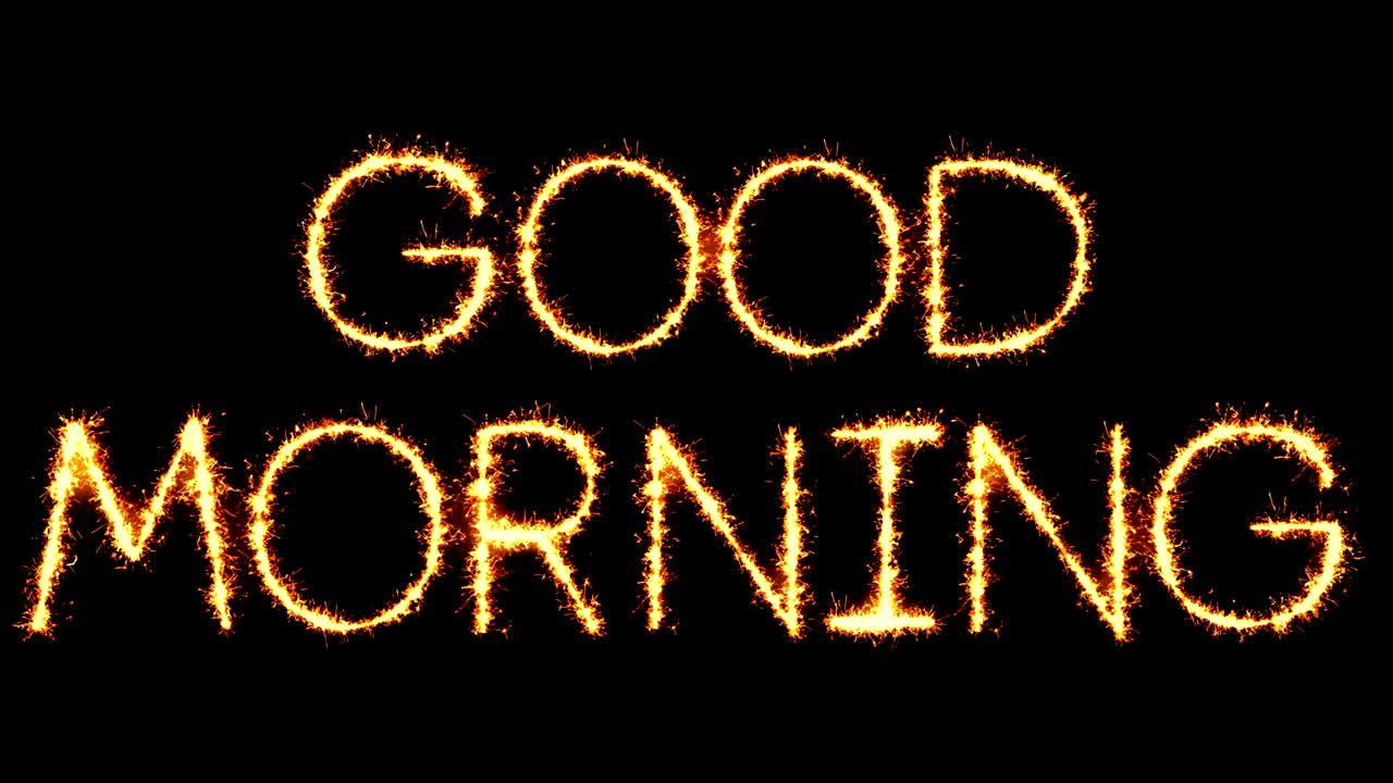 Buongiorno - Animazione Testo a Loop con Scintille, Glitter e Fuochi d'Artificio