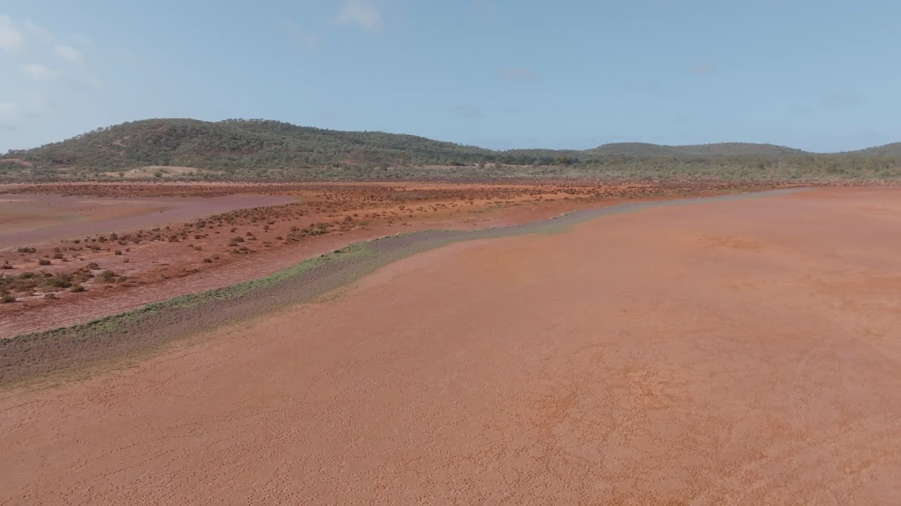 Vast Arid Landscape with Dry Lake Bed and Distant Hills
