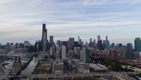 chicago cityscape from south loop