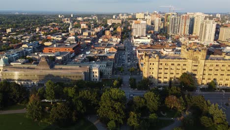 aerial view of ottawa cityscape, showcasing historic buildings and streets