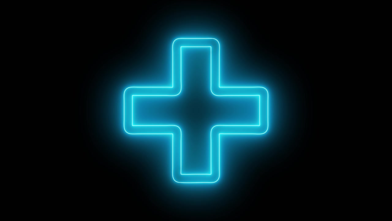 Neon Plus Sign