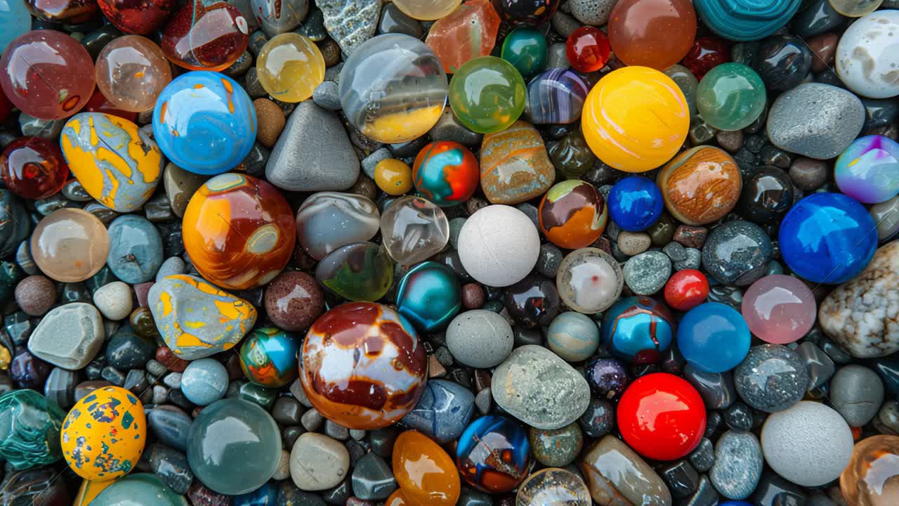 Colorful Gemstones and Polished Stones