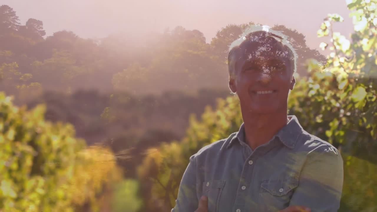 Man giving a thumbs up in the wilderness