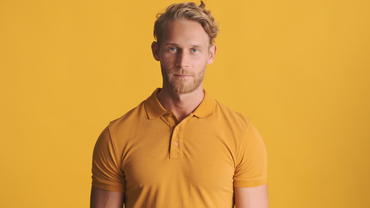 Male model smiling and posing