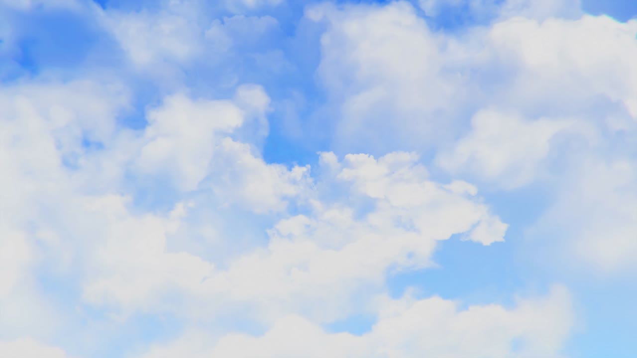 아름다운 추상적인 구름과 파란 하늘 루프 애니메이션 배경 녹색 화면