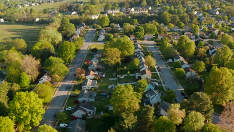 residential suburban housing district area in usa