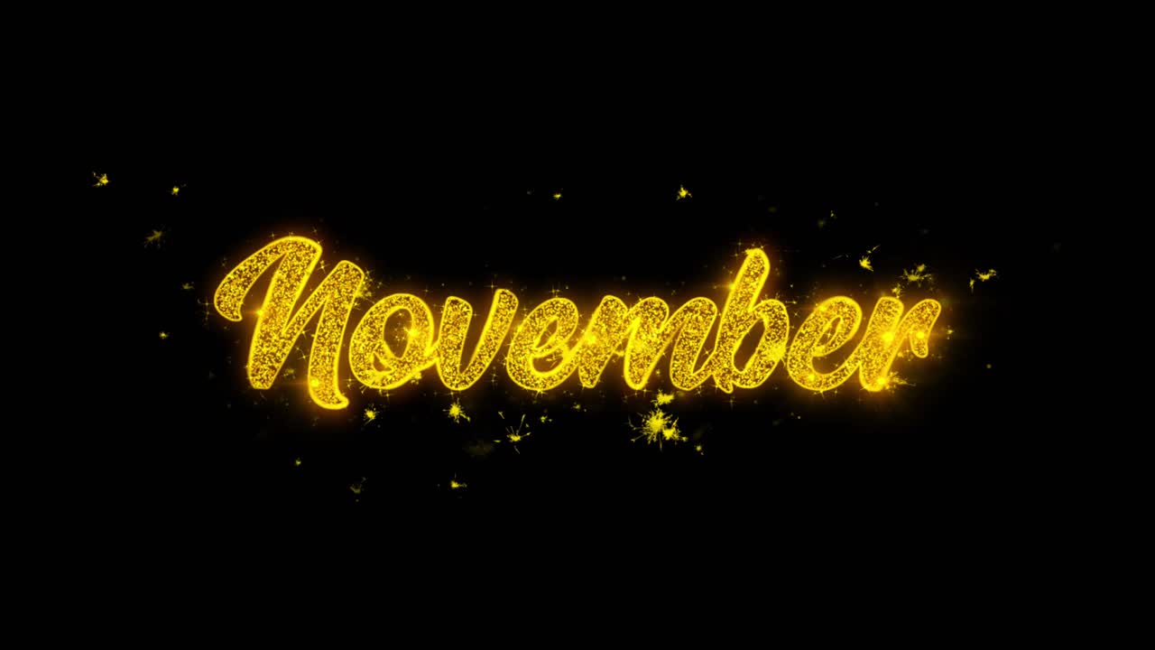 November Sparkling Text Effect