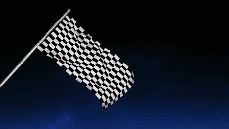 racing flag with fireworks